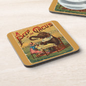 ヴィンテージサーカスイラストレーションアートオールドアンティーク コースター (左側)
