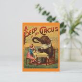 ヴィンテージサーカスイラストレーションアートオールドアンティーク シーズンポストカード (スタンド正面)