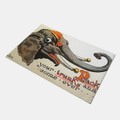 ヴィンテージサーカスイラストレーションアートオールドアンティーク ドアマット (アングル)