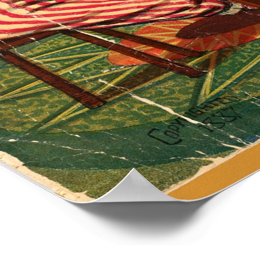 ヴィンテージサーカスイラストレーションアートオールドアンティーク ポスター (角)