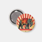 ヴィンテージサーカスイラストレーションアートオールドアンティーク マグネット (正面/裏面)