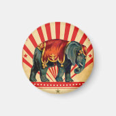 ヴィンテージサーカスイラストレーションアートオールドアンティーク マグネット (正面)