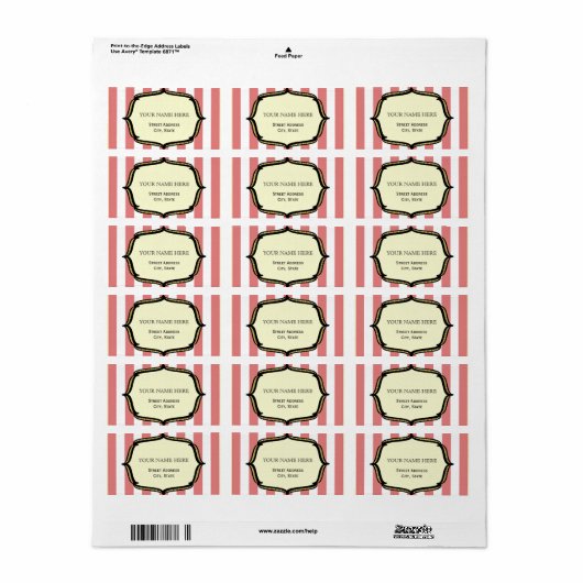 ヴィンテージサーカスインスパイア住所 シール (フルシート)