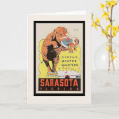 ヴィンテージサーカスウィンタークォーターズのポスター カード (黄色い花)