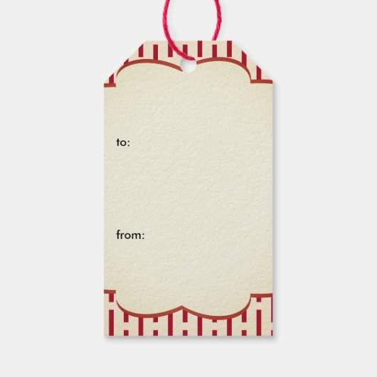 ヴィンテージサーカスエレファント誕生日 ギフトタグ (裏面)