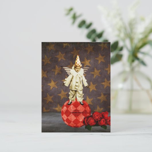 ヴィンテージサーカスエンジェルピエロ ポストカード (スタンド正面)