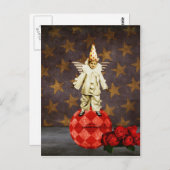 ヴィンテージサーカスエンジェルピエロ ポストカード (正面/裏面)