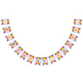 ヴィンテージサーカスカラーバースデーパーティー バンティングフラッグ (全)