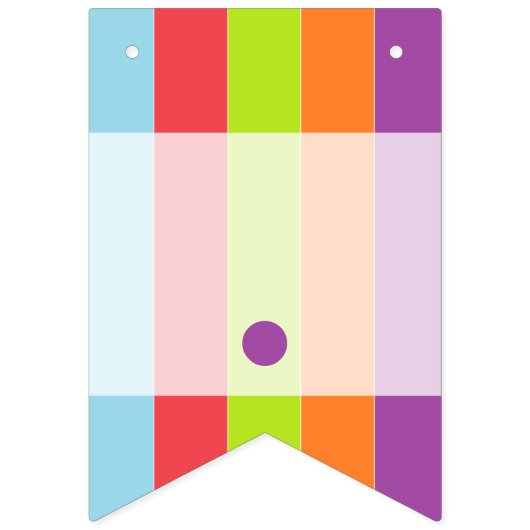 ヴィンテージサーカスカラーバースデーパーティー バンティングフラッグ (第1の旗)