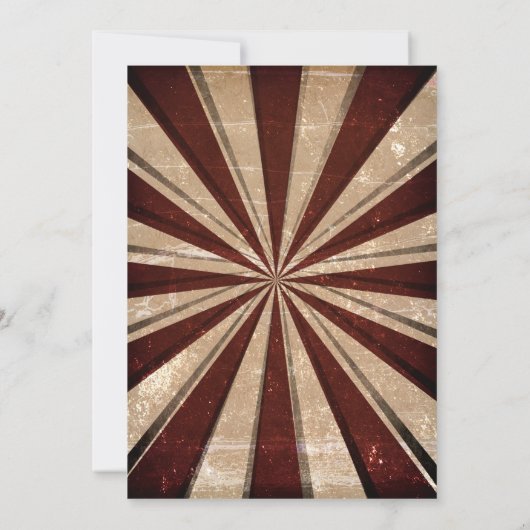 ヴィンテージサーカスカーニバルエレガントショータイム結婚ズ 招待状 (裏面)