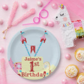 ヴィンテージサーカスカーニバルケーキエージ ペーパープレート (パーティー)