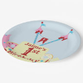 ヴィンテージサーカスカーニバルケーキエージ ペーパープレート (アングル)