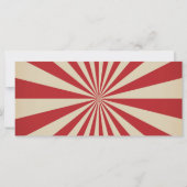 ヴィンテージサーカスカーニバルチケット誕生日招待状 (裏面)