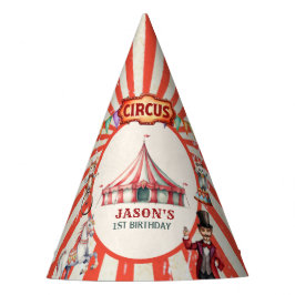 ヴィンテージサーカスカーニバルバースデーパーティーハット パーティーハット