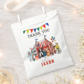 ヴィンテージサーカスカーニバルフェスティバルありがとう フェイバーバッグ (クリップ留めされた状態)