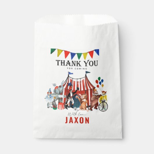 ヴィンテージサーカスカーニバルフェスティバルありがとう フェイバーバッグ (正面)
