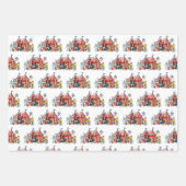 ヴィンテージサーカスカーニバルフェスティバルショーキッズギフト ラッピングペーパーシート (正面3)