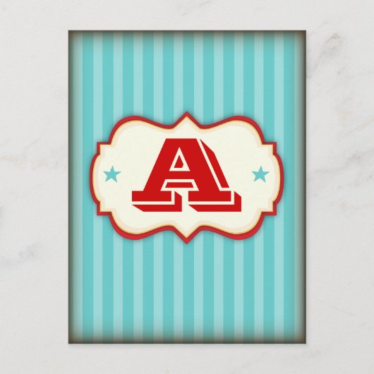 ヴィンテージサーカスカーニバル独自のDIYバナーを作成 ポストカード (正面)