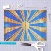 ヴィンテージサーカスカーニバル王室のブルーゴールドフォイルパーティー 薄葉紙 (クラフト)