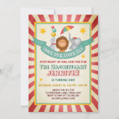 ヴィンテージサーカスカーニバル誕生日の招待 招待状 (正面)