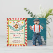 ヴィンテージサーカスカーニバル誕生日の招待 招待状