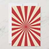 ヴィンテージサーカスカーニバル誕生日パーティー 招待状 (裏面)