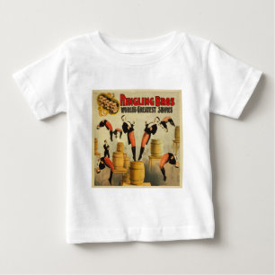 ヴィンテージサーカスサイドショーポスター ベビーTシャツ