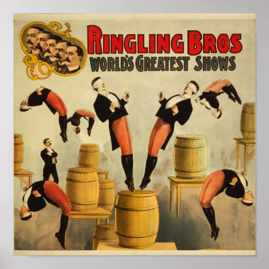 ヴィンテージサーカスサイドショーポスター ポスター (正面)