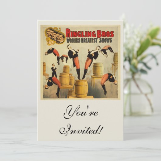 ヴィンテージサーカスサイドショーポスター 招待状 (スタンド正面)