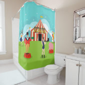 ヴィンテージサーカスシャワーカーテン シャワーカーテン (インサイチュ)