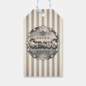 ヴィンテージサーカスストライプのストライプズカスタムパーティー好意 ギフトタグ (裏面)