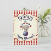 ヴィンテージサーカスゾウおもしろいズ退職 カード (スタンド正面)