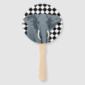 ヴィンテージサーカスタイガーと象のファン ハンドファン (裏面)