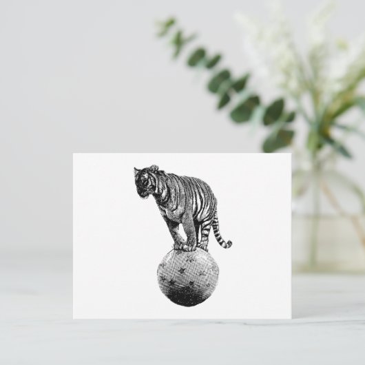 ヴィンテージサーカスタイガーギフト ポストカード (スタンド正面)