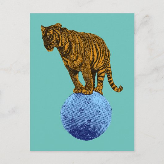 ヴィンテージサーカスタイガー ポストカード (正面)