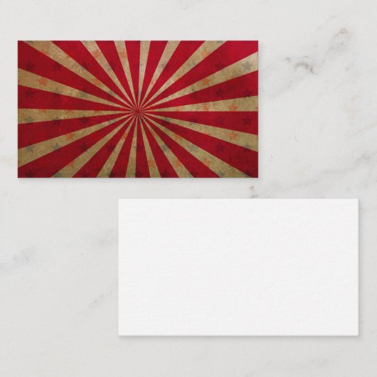 ヴィンテージサーカステントスターズレッドラインズカーニバル 名刺 (正面/裏面)