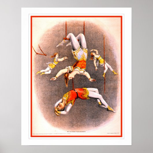 ヴィンテージサーカストラペゼパフォーマー ポスター (正面)