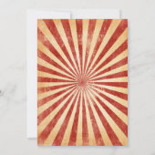 ヴィンテージサーカスバースデーパーティーの招待 招待状 (裏面)