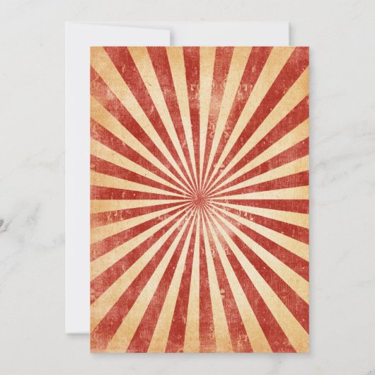 ヴィンテージサーカスバースデーパーティーの招待 招待状 (裏面)