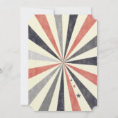 ヴィンテージサーカスバースデーパーティーの招待 招待状 (裏面)