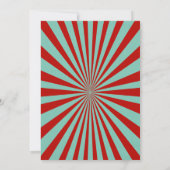 ヴィンテージサーカスバースデーパーティーの招待 招待状 (裏面)