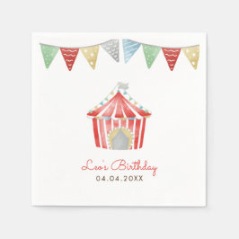 ヴィンテージサーカスバースデーパーティー スタンダードカクテルナプキン