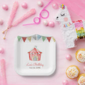 ヴィンテージサーカスバースデーパーティー ペーパープレート (パーティー)