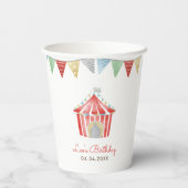 ヴィンテージサーカスバースデーパーティー 紙コップ (裏面)
