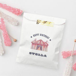 ヴィンテージサーカスパーソナライズされたバースデーパーティー フェイバーバッグ