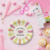 ヴィンテージサーカスパーソナライズされたバースデーパーティー ペーパープレート (パーティー)