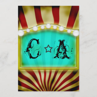 ヴィンテージサーカスビッグトップ結婚式招待状 招待状