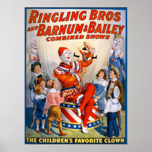 ヴィンテージサーカスピエロショー ポスター