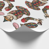 ヴィンテージサーカスピエロジェスターボーイ紙人形アート ラッピングペーパー (角)