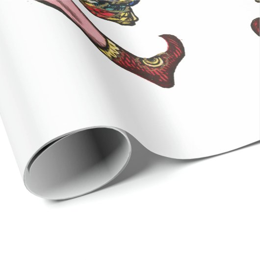 ヴィンテージサーカスピエロジェスターボーイ紙人形アート ラッピングペーパー (ロールコーナー)